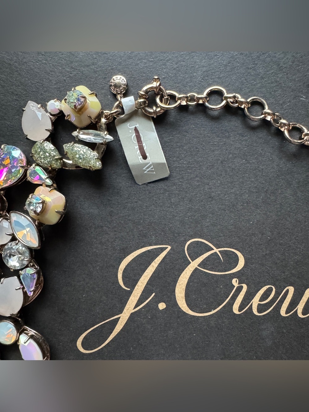 J. Crew Milky Iridescent Crystal Cluster Necklace - Picture 8 of 8